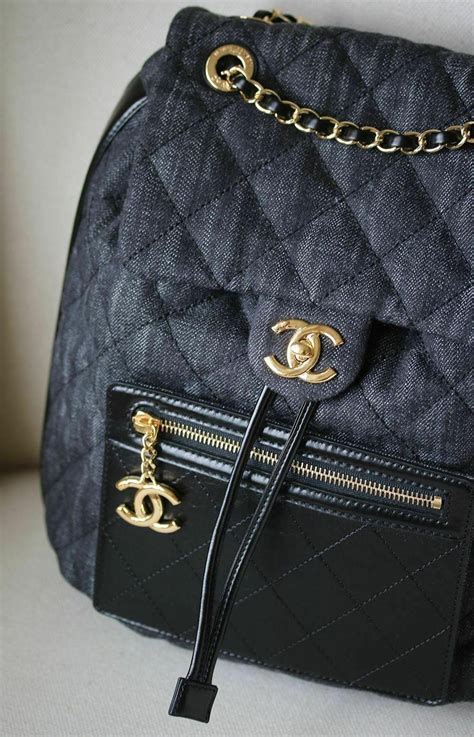 chanel denim backpack replica|chanel leather handbags.